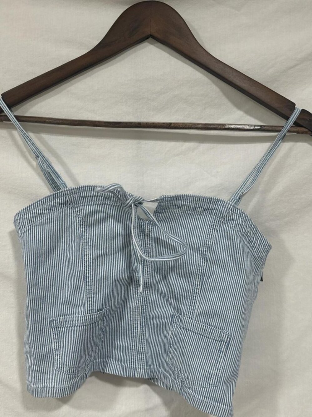 Blue and white striped tank top #stripes